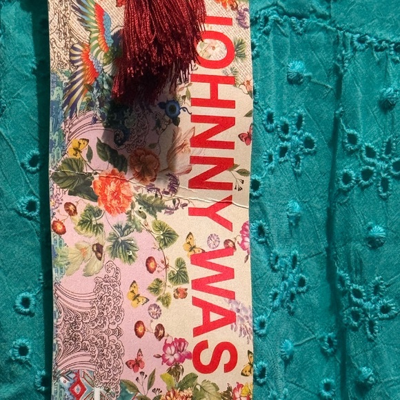 Johnny Was Turquoise Eyelet Blouse - Picture 6 of 16